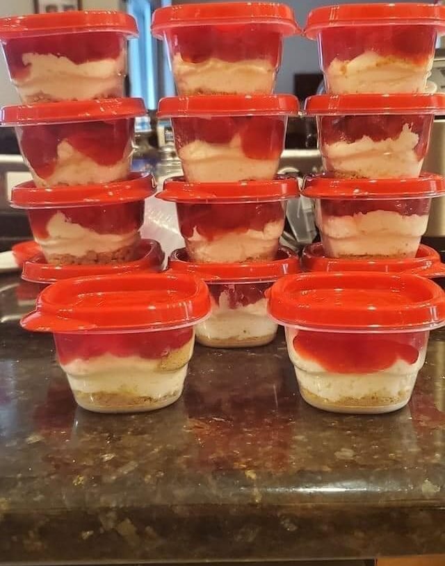 Cherry Cheesecake Jars