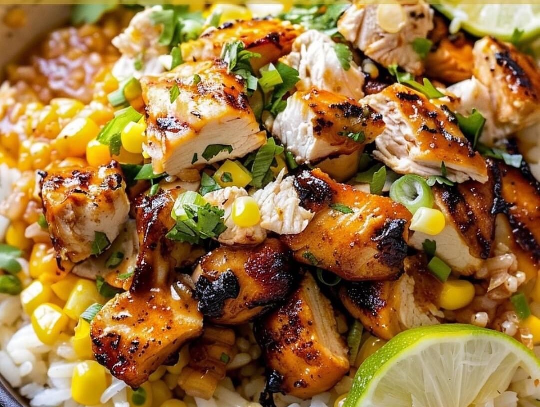 Street Corn Chicken Rice Bowl