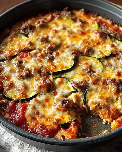 Zucchini Pizza Casserole (Keto-Friendly & Low-Carb)