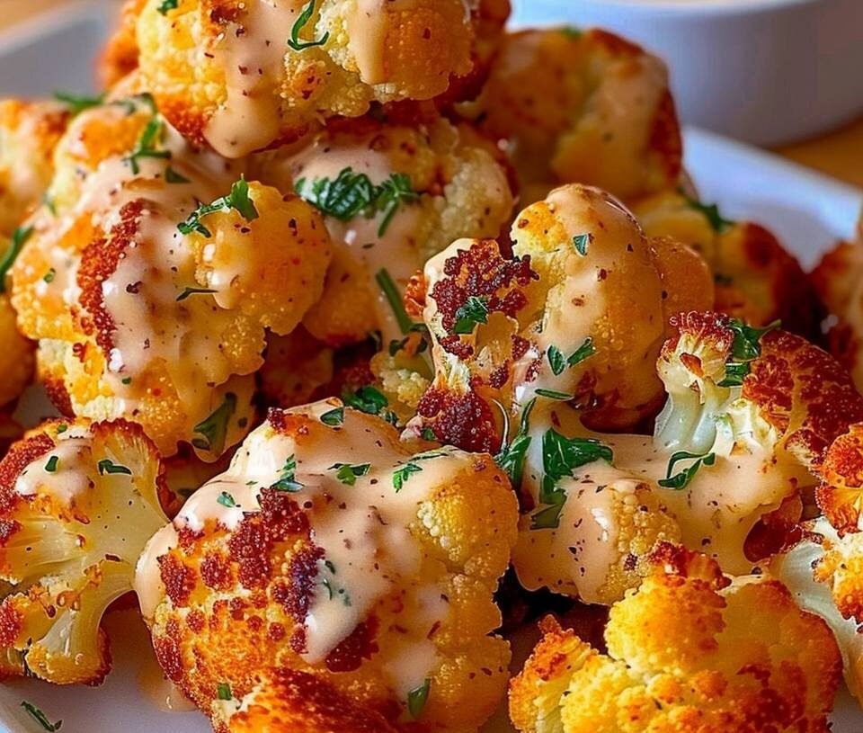 Baked Cheddar Parmesan Cauliflower Bites