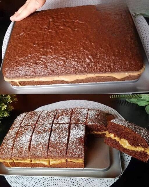 Weight Watchers-Friendly Chocolate Coffee Cake with Lotus Cream Topping