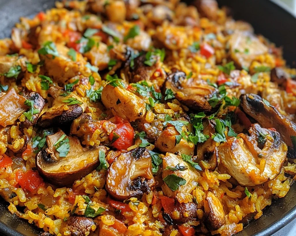 Vegan Paella With Mixed Mushrooms