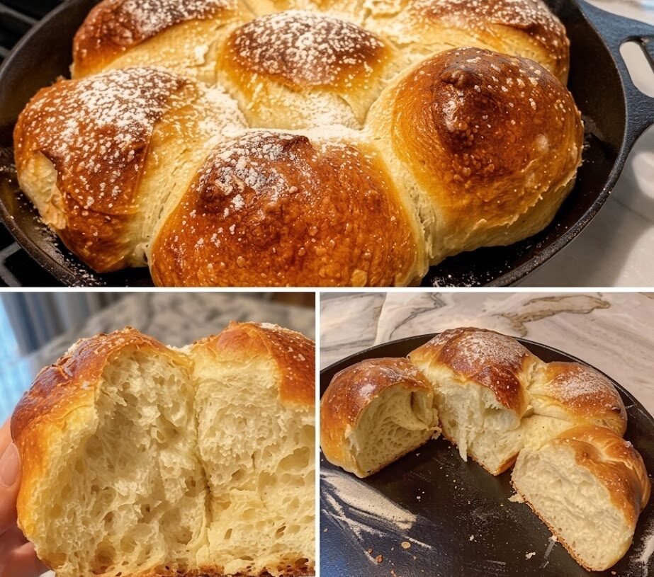 Fluffy Skillet Bread Rolls