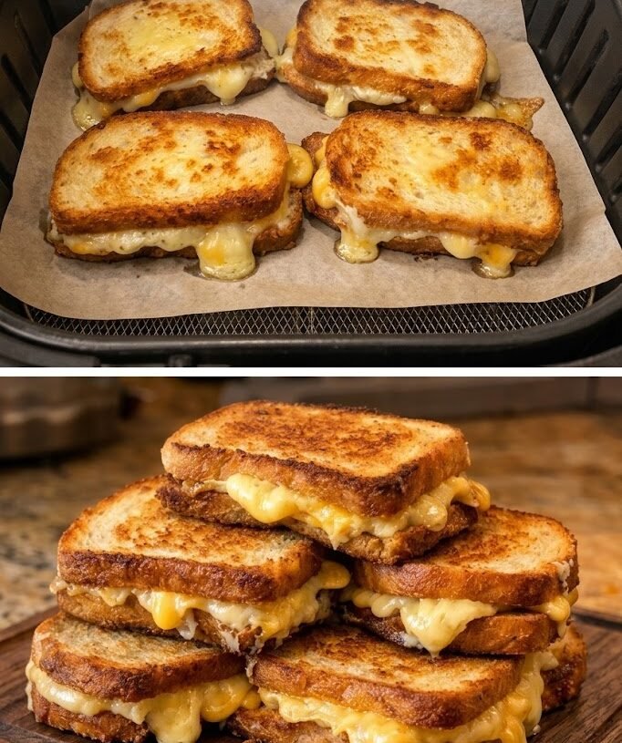 Air Fryer High-Protein Grilled Cheese Sandwich