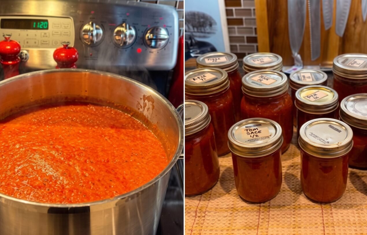 Healthy Canned Tomato Sauce Recipe – Low-Carb & High-Protein Pantry Staple