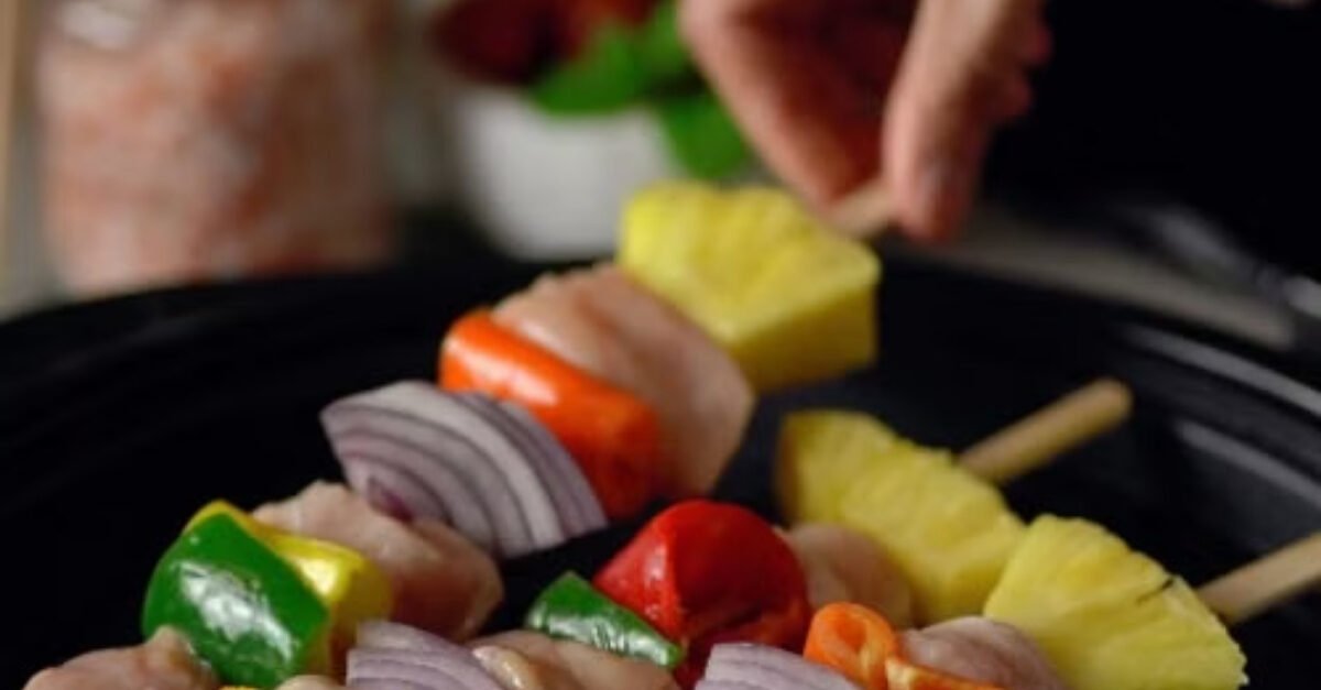 Grilled Pineapple Chicken Kabobs with Anti-Inflammatory Marinade