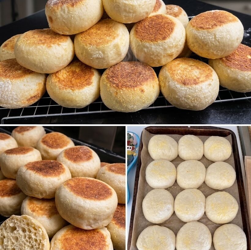 High-Protein Sourdough English Muffins (10g Protein) | Low-Carb Breakfast Recipe