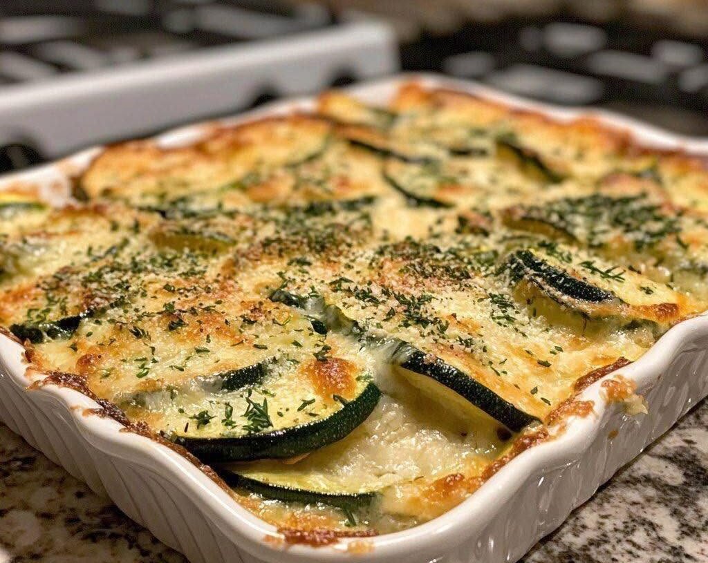 Creamy Keto Zucchini Casserole (Gluten-Free Gratin Recipe)