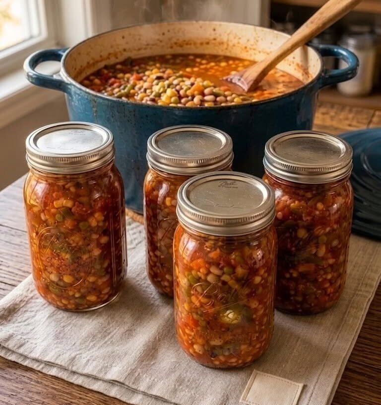Pressure Canned Garden Vegetable Soup (Low-Carb Meal Prep Base)