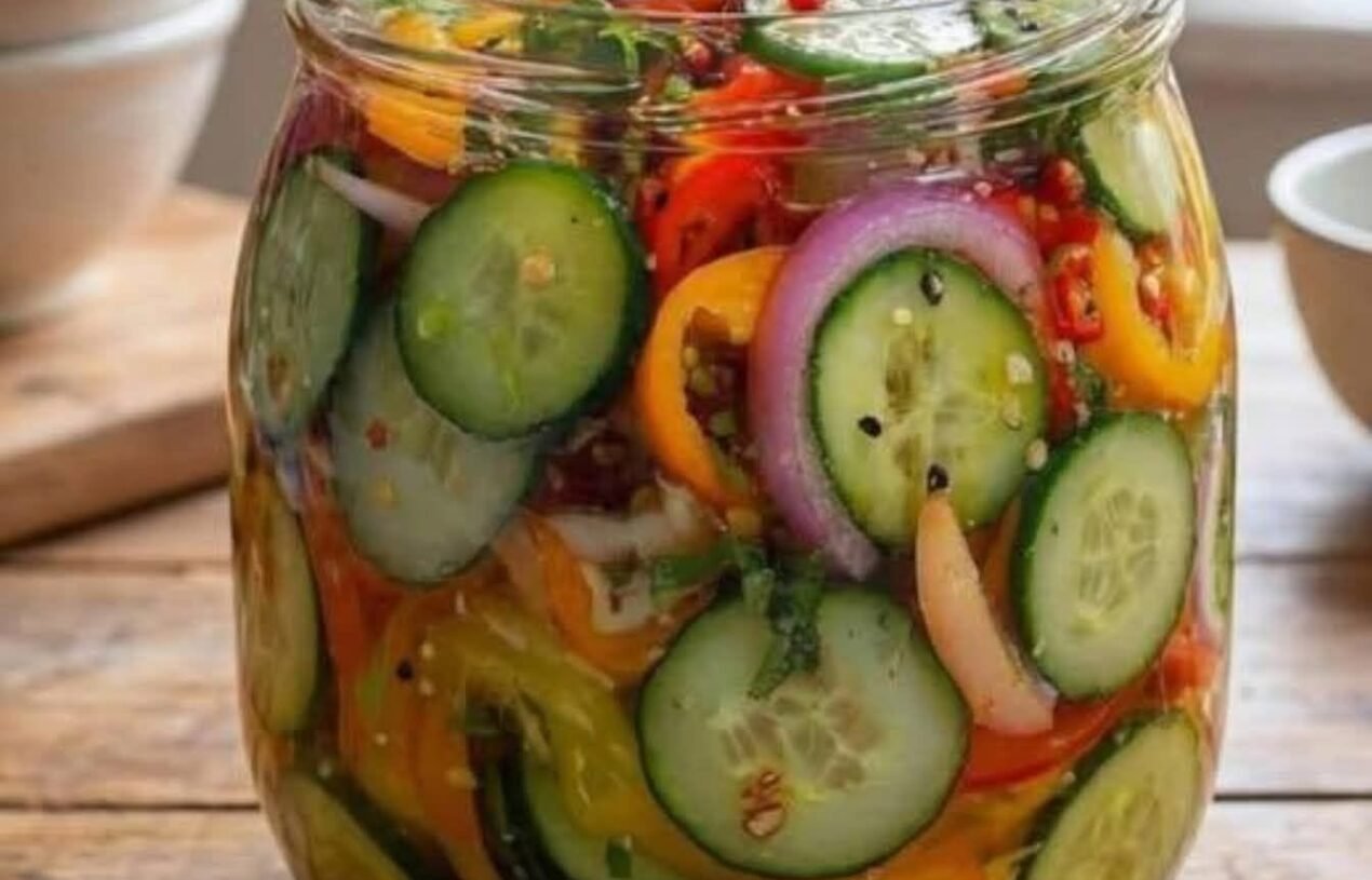 Quick-Pickled Mediterranean Vegetable Salad (Low-Carb & Keto-Friendly)