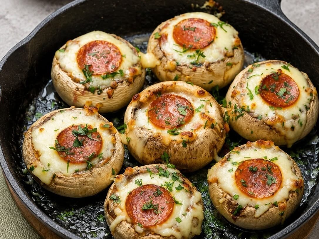 Low-Carb Pizza Stuffed Portobellos – A High-Protein Keto Appetizer