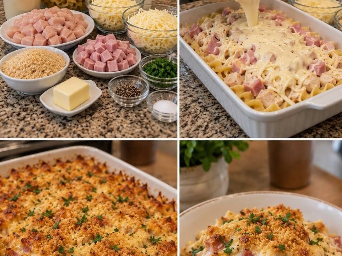 Creamy High-Protein Chicken Cordon Bleu Bake (Grain-Free & Gluten-Free