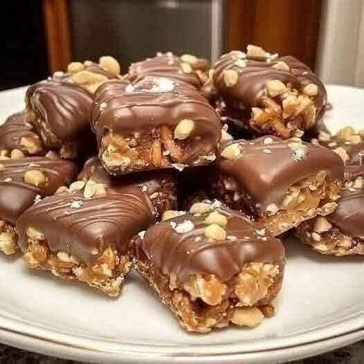 4-Ingredient High-Protein Chocolate Peanut Butter Pretzel Bites