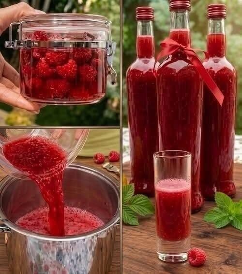 Easy Low-Carb Sugar-Free Homemade Raspberry Liqueur Recipe