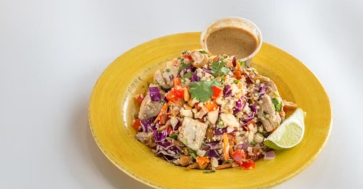 Keto-Friendly Crunchy Chicken Salad with Asian Slaw