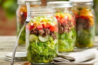 High-Protein Cheeseburger Salad in a Jar (Keto & Meal Prep Friendly)