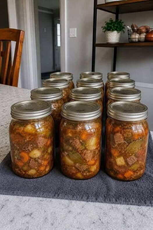 Shelf-Stable High-Protein Canned Beef Stew (Pressure Canned)
