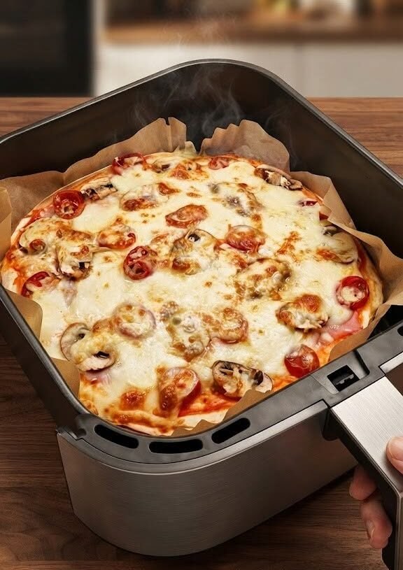 Low-Carb Air Fryer Pizza (High-Protein & Crispy Crust)