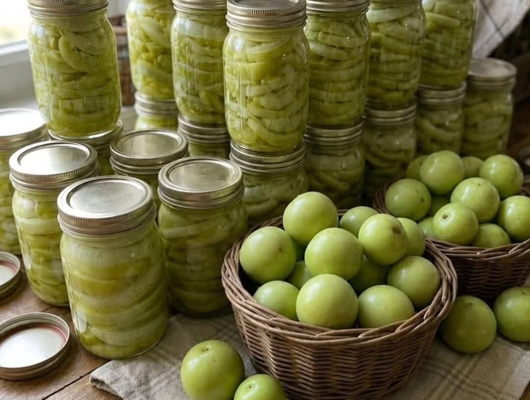 Low-Carb Home Canned Spiced Green Tomatoes