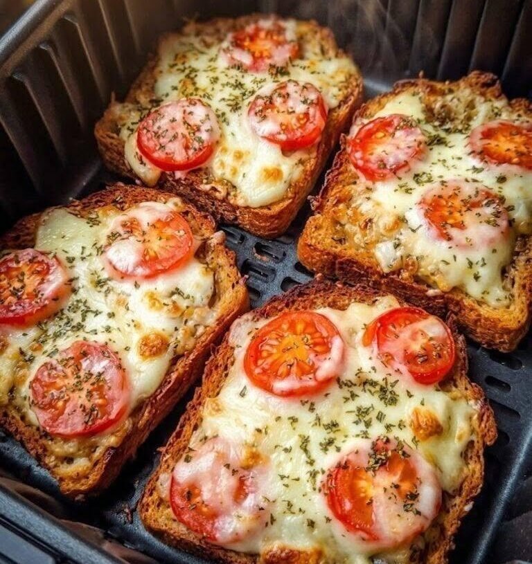 Crispy High-Protein Cheesy Tomato Toast (Low-Carb & Easy)