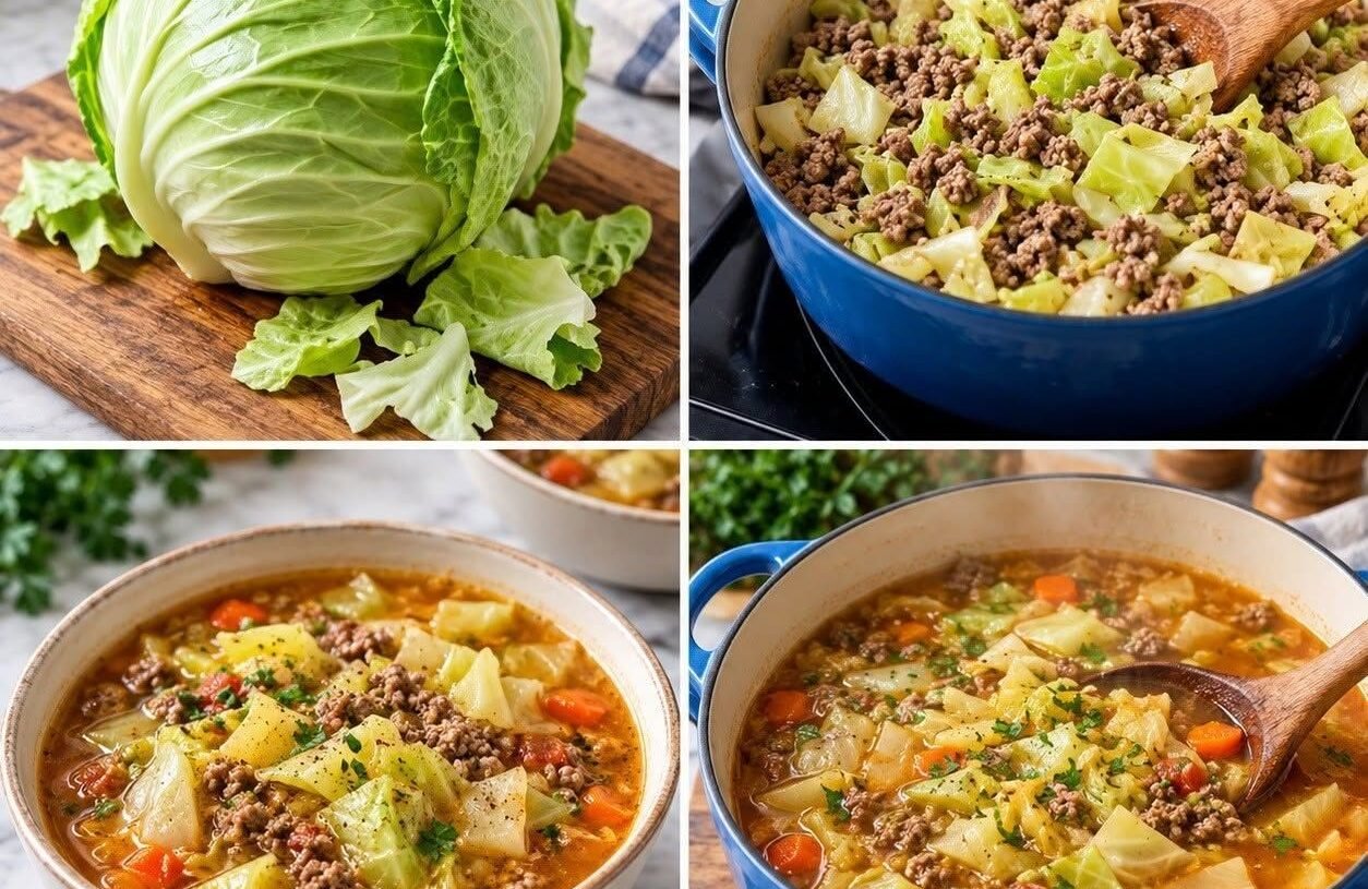 Healthy High-Protein Beef and Cabbage Detox Soup