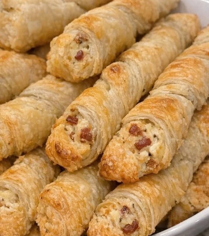 Easy Low-Carb Cheese and Bacon Pastry Rolls (Keto Friendly)